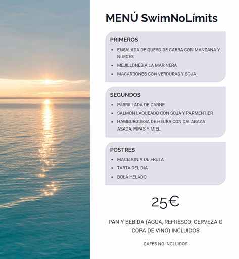 Cena SwimNoLimits 4/10/25 Montgó Experience